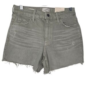 Universal Thread 4" Olive Green Vintage Stretch Midi Cut Off Denim Jean Shorts 4